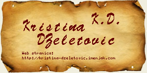 Kristina DŽeletović vizit kartica